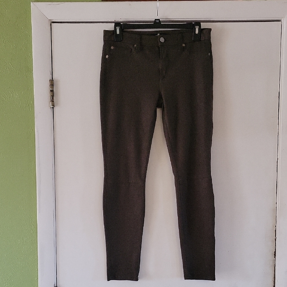 7 For Mankind Dark Brown Skinny Pants